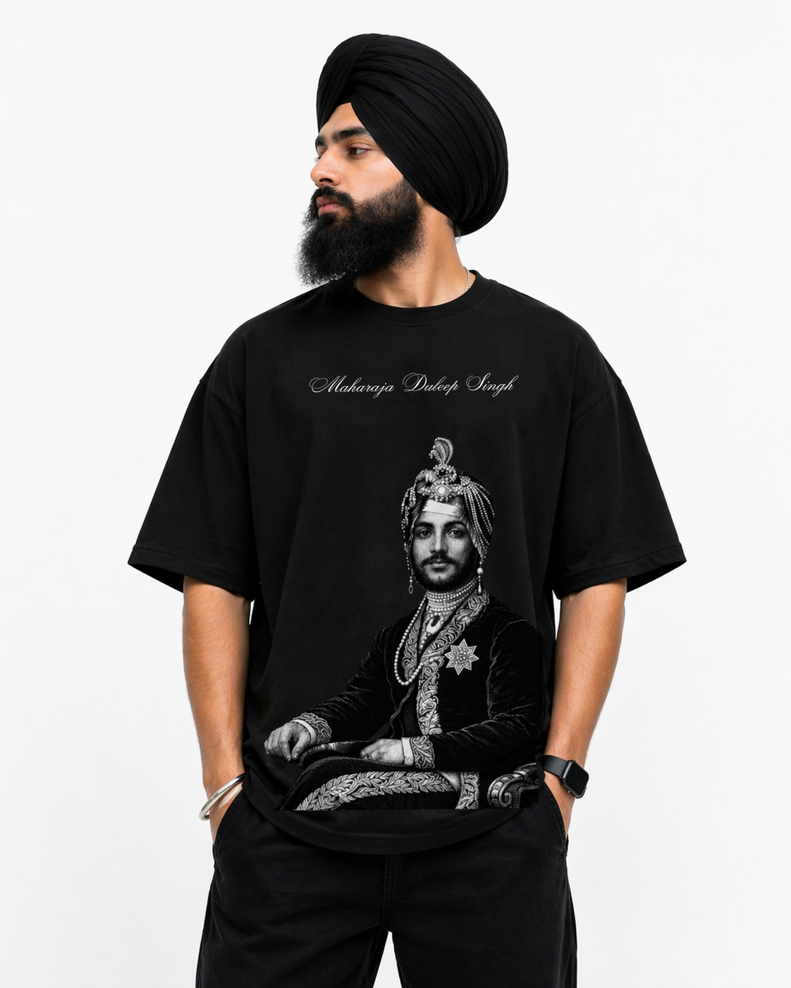 Maharaja Duleep Singh Oversized French Terry T-Shirt – 240 GSM