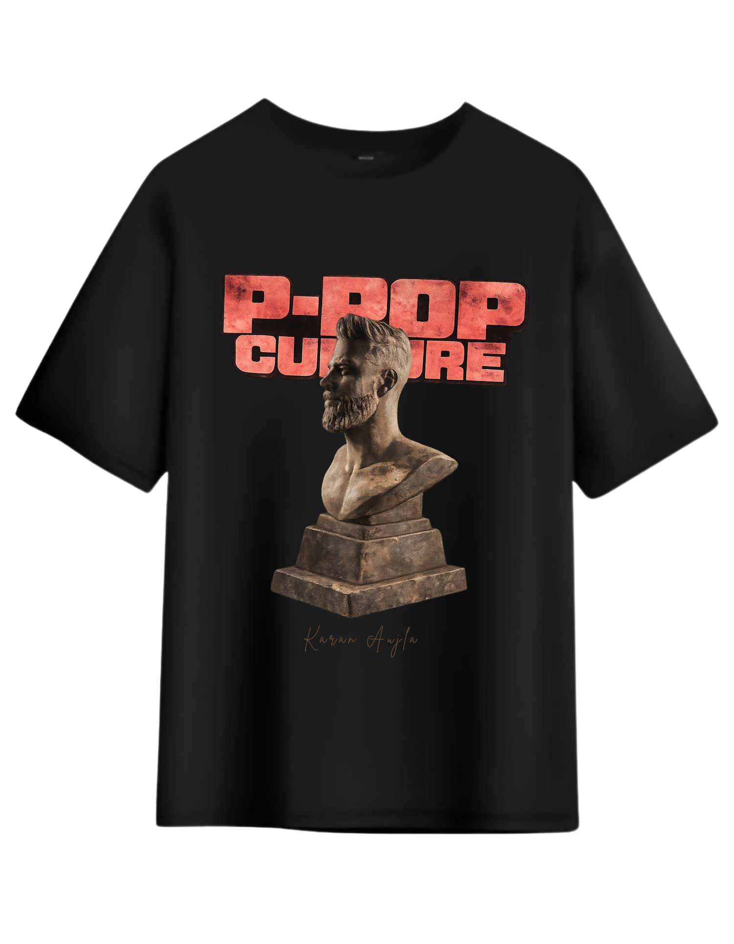 Karan Aujla Inspired Pop Culture Oversized Tee – 240 GSM Terry Cotton