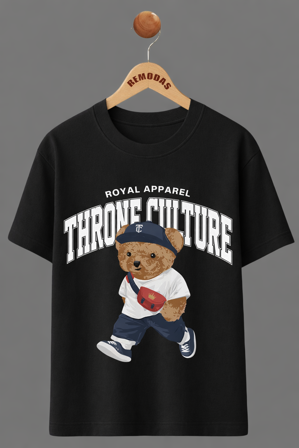 Throne Culture Royal Teddy Oversized T-Shirt – Premium Terry Cotton 240 GSM