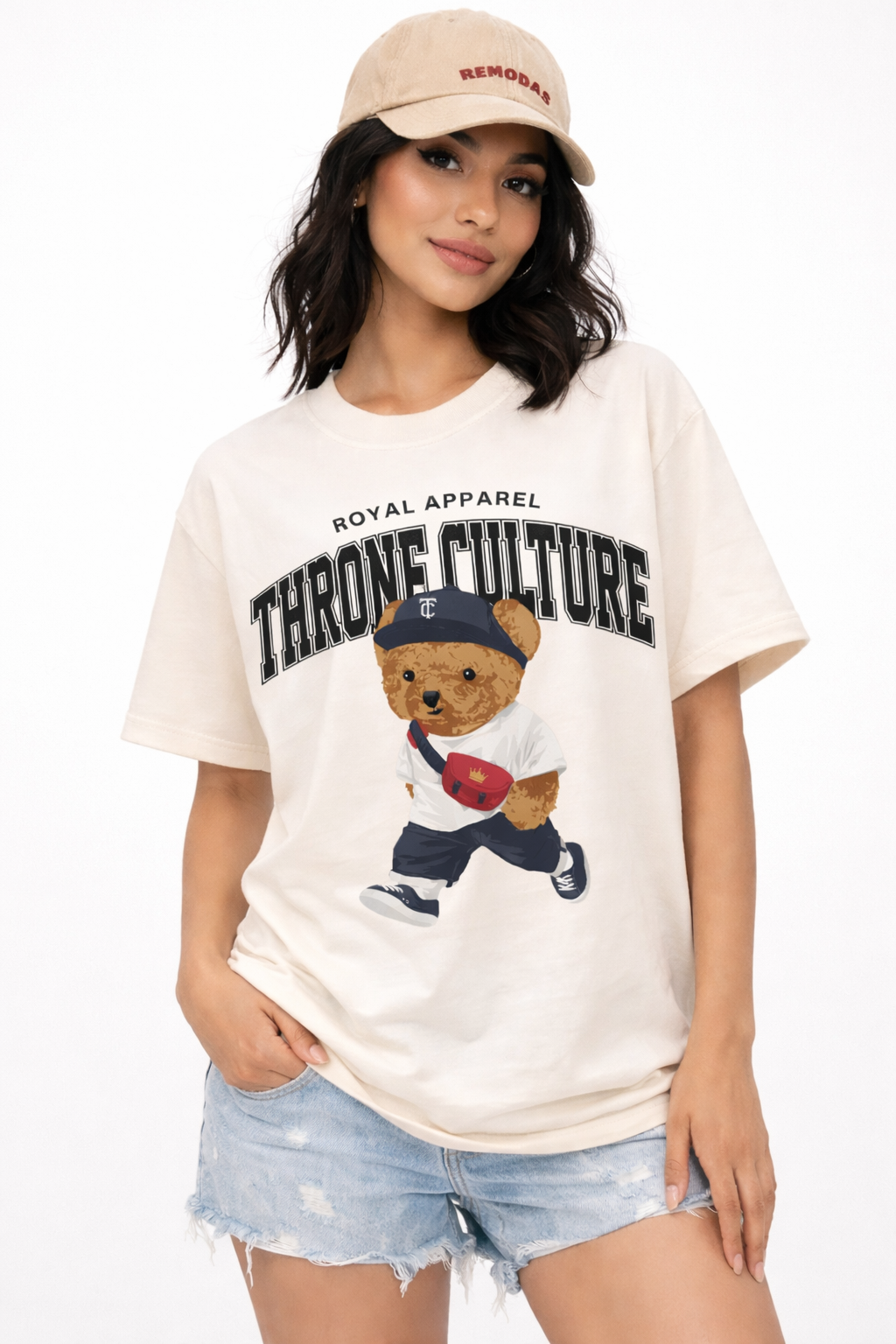 Throne Culture Royal Teddy Oversized T-Shirt – Premium Terry Cotton 240 GSM