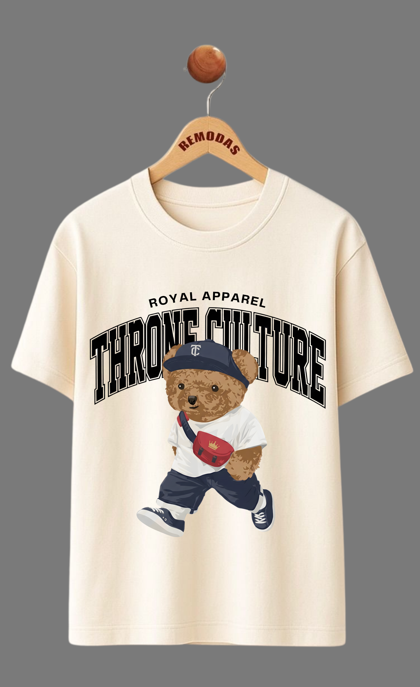 Throne Culture Royal Teddy Oversized T-Shirt – Premium Terry Cotton 240 GSM