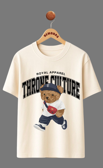Throne Culture Royal Teddy Oversized T-Shirt – Premium Terry Cotton 240 GSM